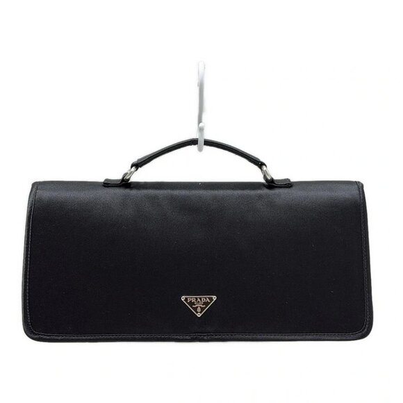 PRADA - Black Satin Handbag 321-081625 - Picture 1 of 8